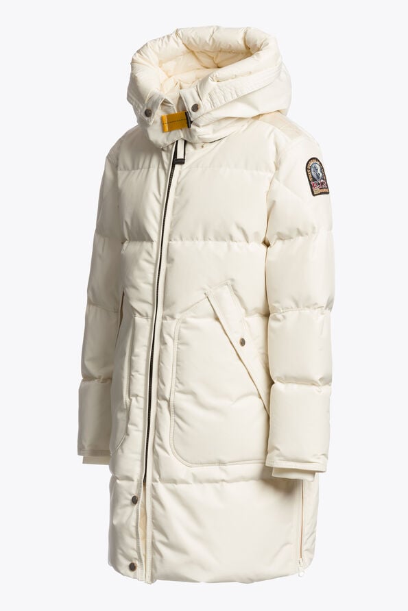 Parajumpers LONG BEAR - HOODED PARKA WARM IVORY 26WMPGJKMA83PGA0132