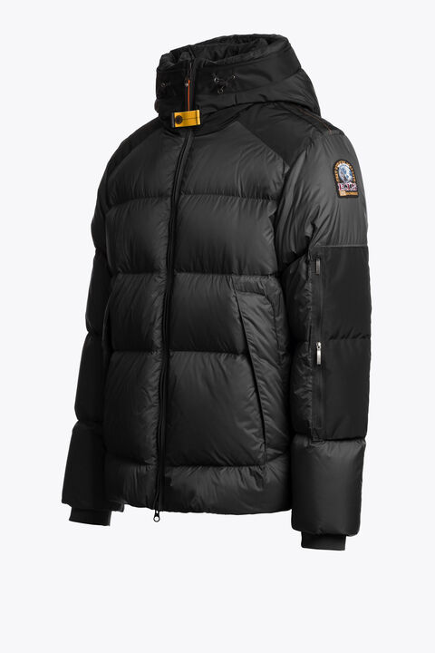 Parajumpers TYRIK - HOODED JACKET BLACK 26WMPMPUEN02P060541