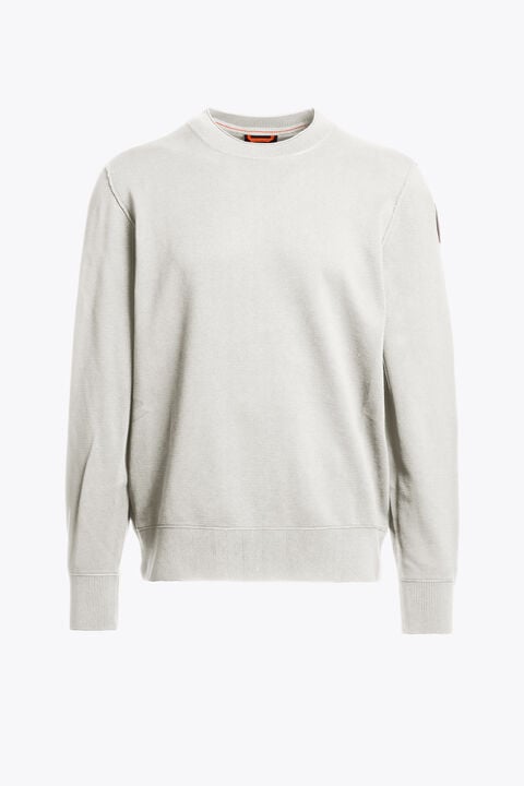 Parajumpers BASIC BRAW - CREWNECK SWEATER WARM IVORY 26WMPMKNKC04P140132