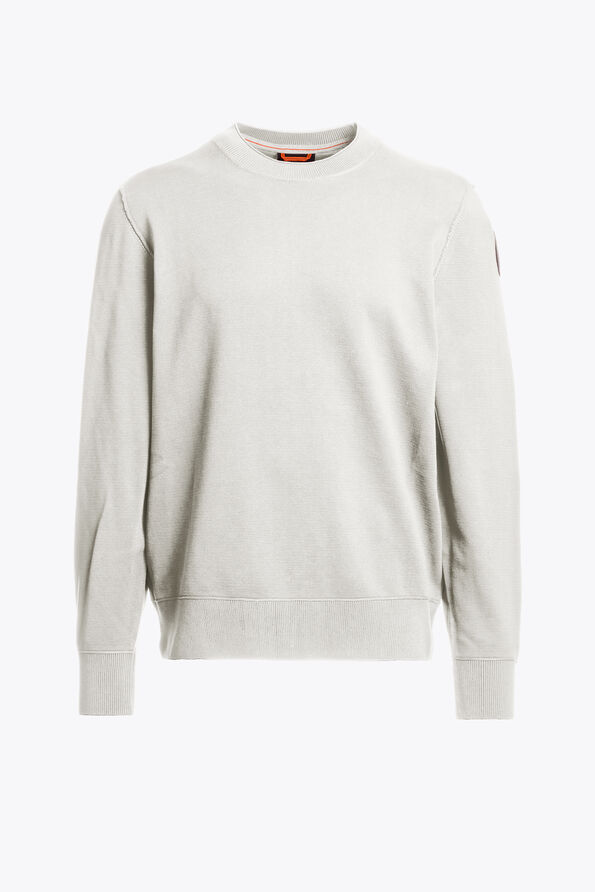 Parajumpers BASIC BRAW - CREWNECK SWEATER WARM IVORY 26WMPMKNKC04P140132
