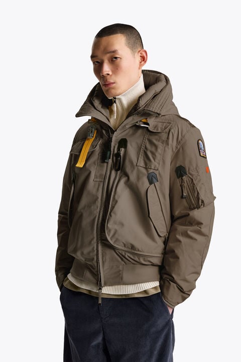 Parajumpers GOBI - HOODED BOMBER SLATE MUD 26WMPMJKMA01P010128