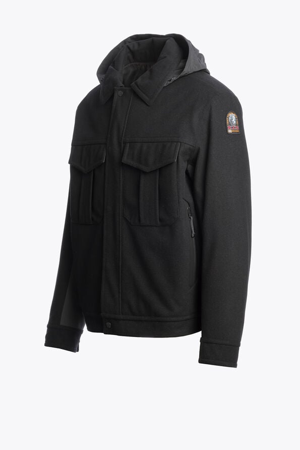 Parajumpers HINA - WOOL JACKET BLACK 26WMPMJKLZ01P230541