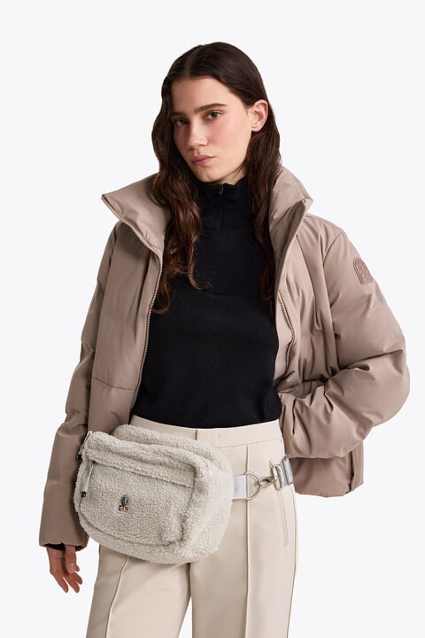 Parajumpers NORTHAM - CURLY FLEECE BELT BAG BLACK 26WMPABABA41PAN0541