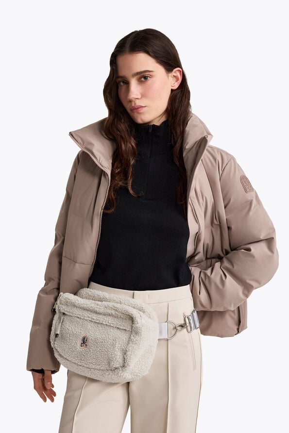 Parajumpers NORTHAM - CURLY FLEECE BELT BAG BLACK 26WMPABABA41PAN0541