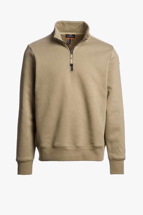 Parajumpers BROAD PEAK - 하프 집 플리스 MUTED KHAKI 26WMPMFLEY20P160136