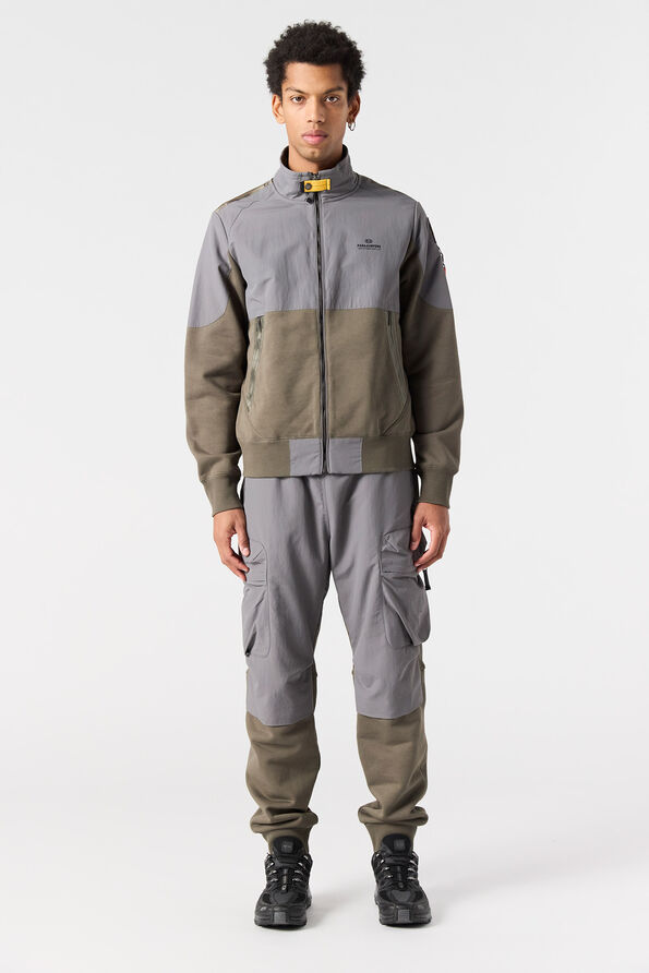 Parajumpers JANGO - FULL-ZIP FLEECE OLIVE GREY  -  PEWTER 25WMPMFLRE03P58B035