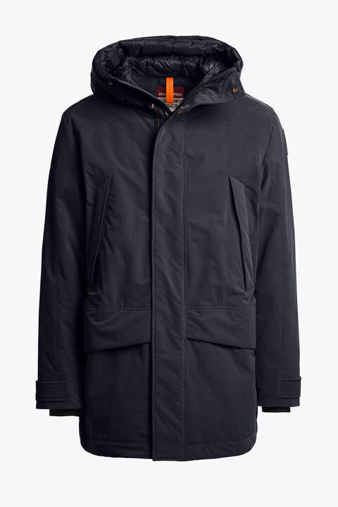 Parajumpers EFREM - HOODED LONG JACKET BLUE NAVY 25WMPMJKXT02P030316