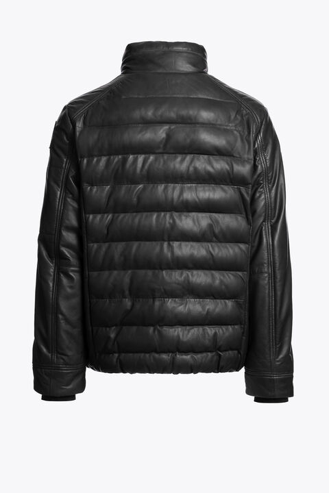 Parajumpers ERNIE - LEATHER JACKET BLACK 25WMPMJKLE02P060541