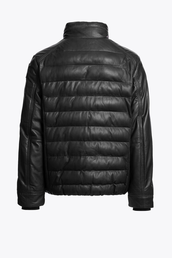 Parajumpers ERNIE - LEATHER JACKET BLACK 25WMPMJKLE02P060541