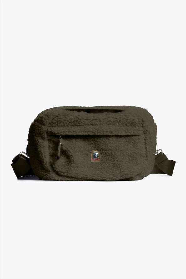 Parajumpers NORTHAM - CURLY FLEECE BELT BAG TAGGIA OLIVE 26WMPABABA41PAN0218