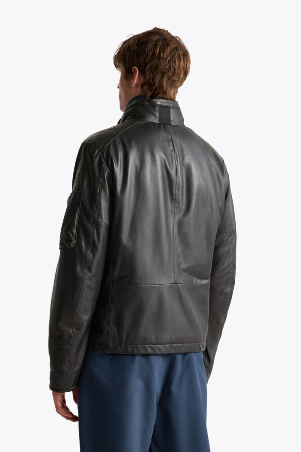 Parajumpers SOWERS - LEATHER JACKET BLACK 26WMPMJKLG01P400541
