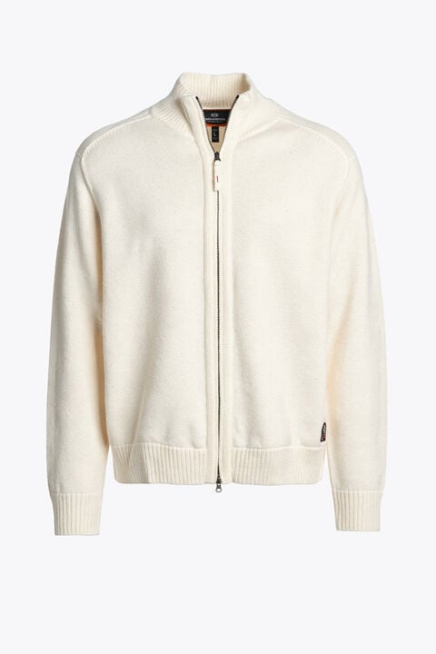 Parajumpers LEVICO - FULL-ZIP CARDIGAN MOONBEAM 26WMPMKNLW03P280775