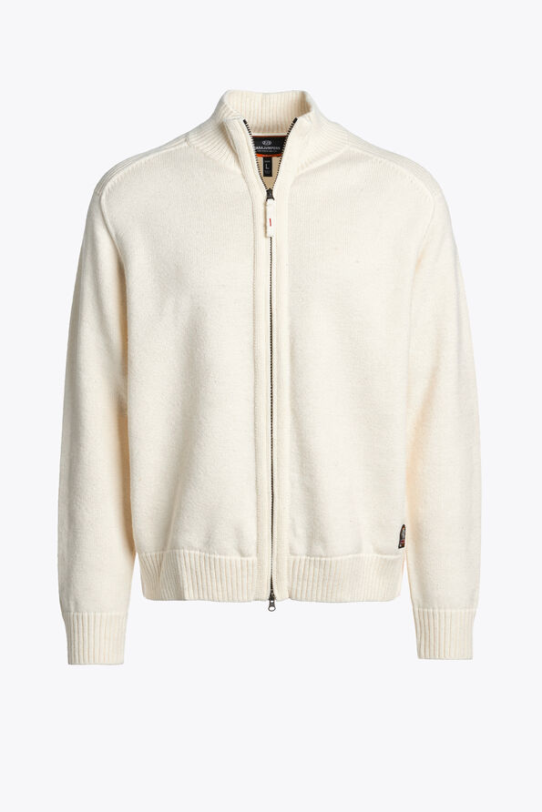 Parajumpers LEVICO - FULL-ZIP CARDIGAN MOONBEAM 26WMPMKNLW03P280775