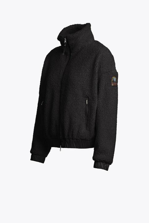 Parajumpers SORI - FULL-ZIP SWEAT BLACK 25WMPWFLPF32PC10541