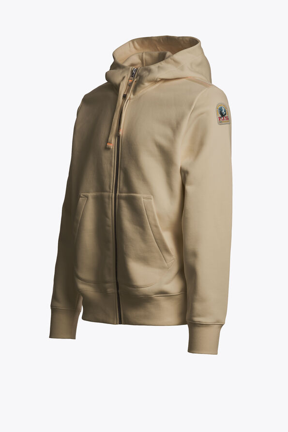 Parajumpers CHARLIE EASY - HOODED SWEATSHIRT MUTED KHAKI 26WMPMFLEY24P160136