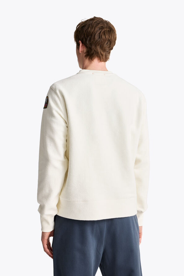 Parajumpers PERNHOS - CREWNECK SWEATSHIRT WARM IVORY 26WMPMFLQR01P390132
