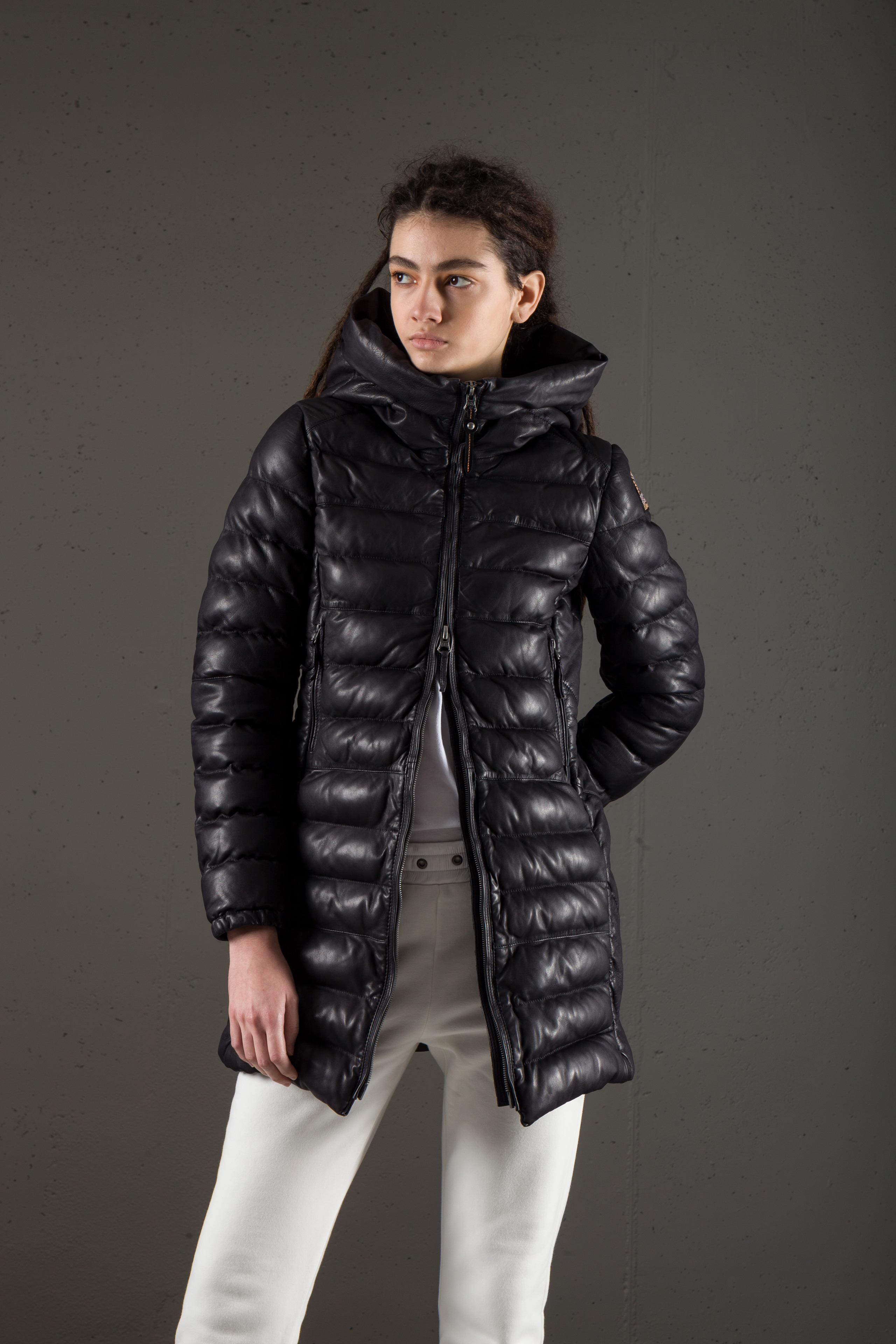 parajumpers demi leather coat